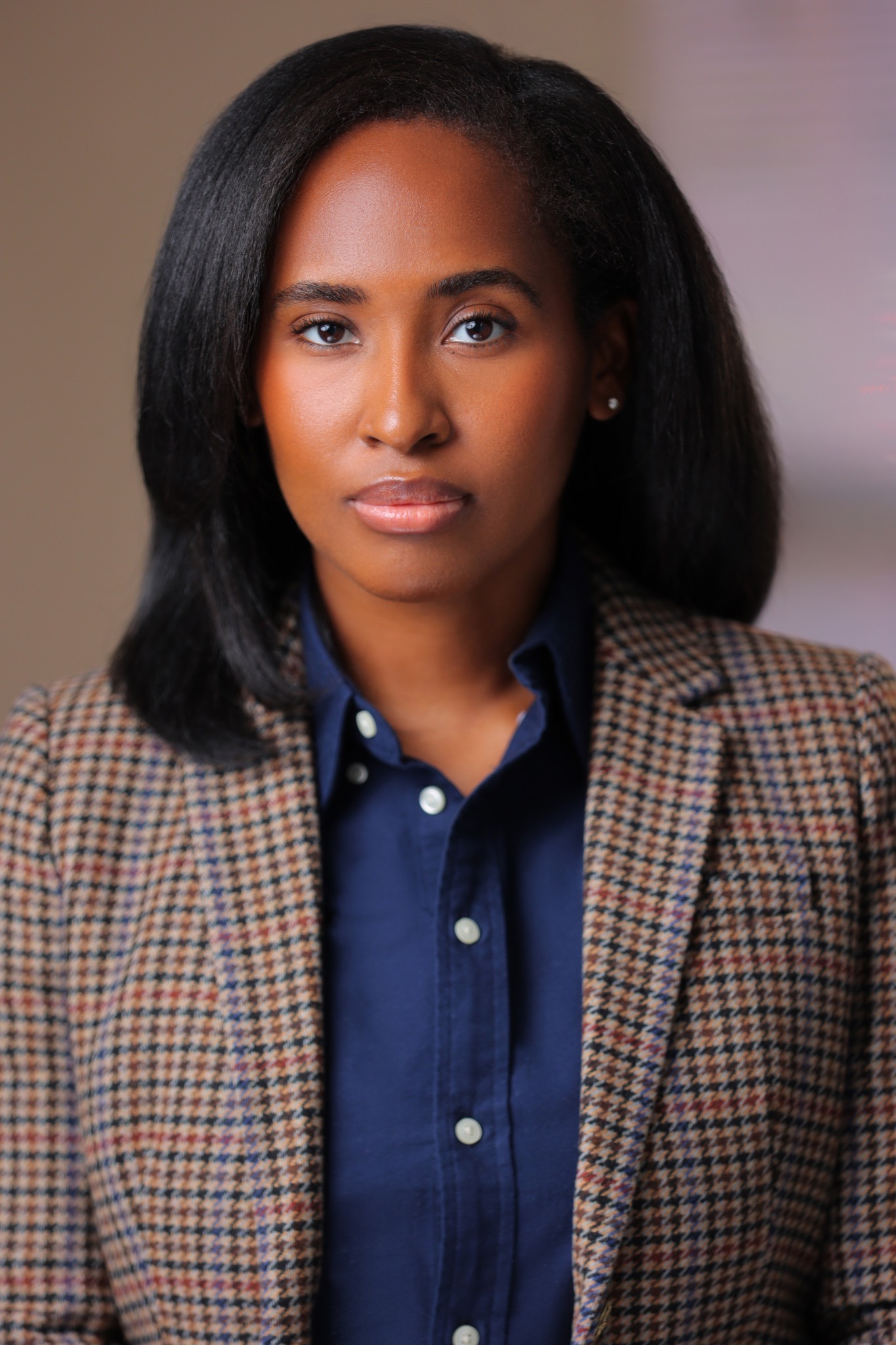 Elle Jean-Barre editorial portrait in blazer